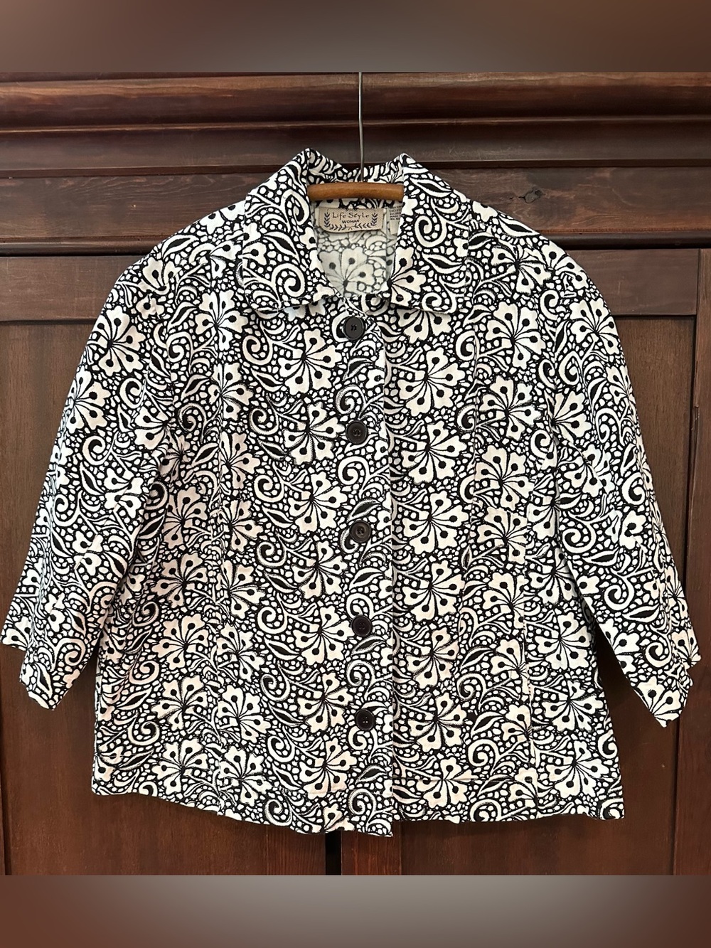Life Style Woman • 100% cotton canvas • pockets • 3/4 sleeves